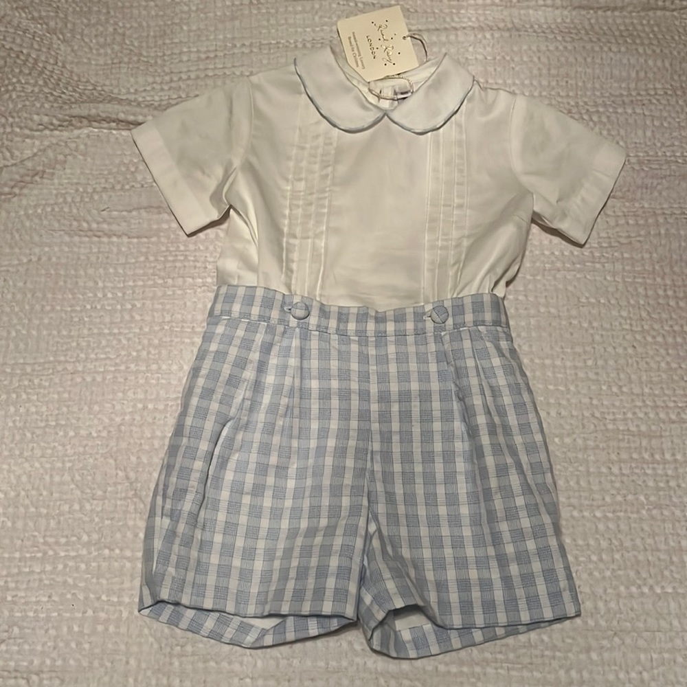 NWT! Boys White & Blue Buster Suit